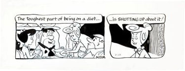 Flintstones diet - original avis stribe - Karen Matchette